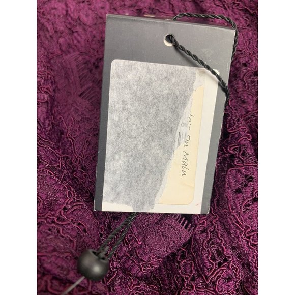 NWT Adrianna Papell Purple Floral Lace Full Length Gown US Size 14 - Picture 13 of 15